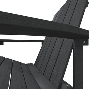 Καρέκλα Κήπου Adirondack Ανθρακί από HDPE