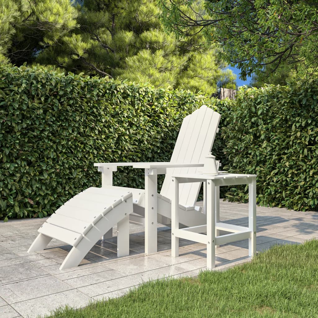 Τραπέζι Κήπου Adirondack Λευκό 38 x 38 x 46 εκ. από HDPE - Pakobazaar