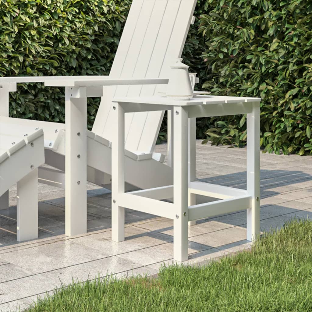 Τραπέζι Κήπου Adirondack Λευκό 38 x 38 x 46 εκ. από HDPE - Pakobazaar