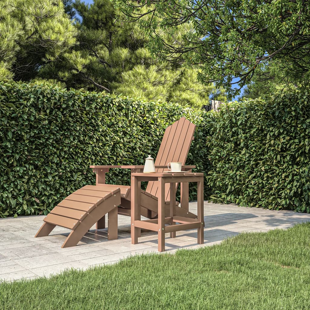 Τραπέζι Κήπου Adirondack Καφέ 38 x 38 x 46 εκ. από HDPE