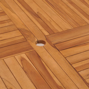 Τραπεζαρία Κήπου 110 x 110 x 75 εκ. από Μασίφ Ξύλο Teak