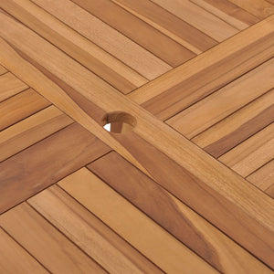 Τραπεζαρία Κήπου 110 x 110 x 75 εκ. από Μασίφ Ξύλο Teak