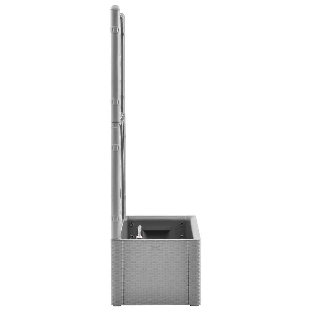 Ζαρντινιέρα Κήπου Γκρι με Καφασωτό και Αυτόματο Πότισμα