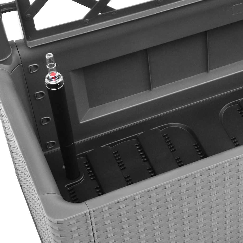 Ζαρντινιέρα Κήπου Γκρι με Καφασωτό και Αυτόματο Πότισμα