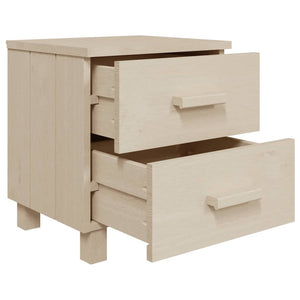 Κομοδίνο HAMAR Καφέ Μελί 40 x 35 x 44,5 εκ. Μασίφ Ξύλο Πεύκου