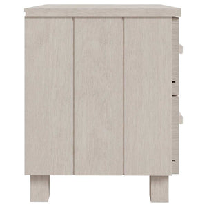 Κομοδίνο HAMAR Λευκό 40 x 35 x 44,5 εκ. Μασίφ Ξύλο Πεύκου