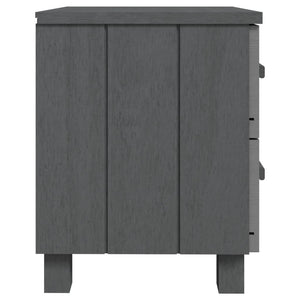 Κομοδίνο HAMAR Σκούρο Γκρι 40 x 35 x 44,5 εκ. Μασίφ Ξύλο Πεύκου