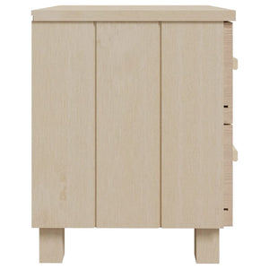 Κομοδίνα HAMAR 2 Τεμ. Μελί 40x35x44,5 εκ. Μασίφ Ξύλο Πεύκου