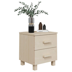 Κομοδίνα HAMAR 2 Τεμ. Μελί 40x35x44,5 εκ. Μασίφ Ξύλο Πεύκου