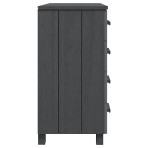 Συρταριέρα HAMAR Σκ. Γκρι 79 x 40 x 80εκ. από Μασίφ Ξύλο Πεύκου