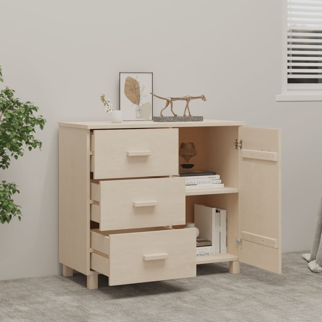 Συρταριέρα HAMAR Καφέ Μελί 90 x 40 x 80 εκ. Μασίφ Ξύλο Πεύκου