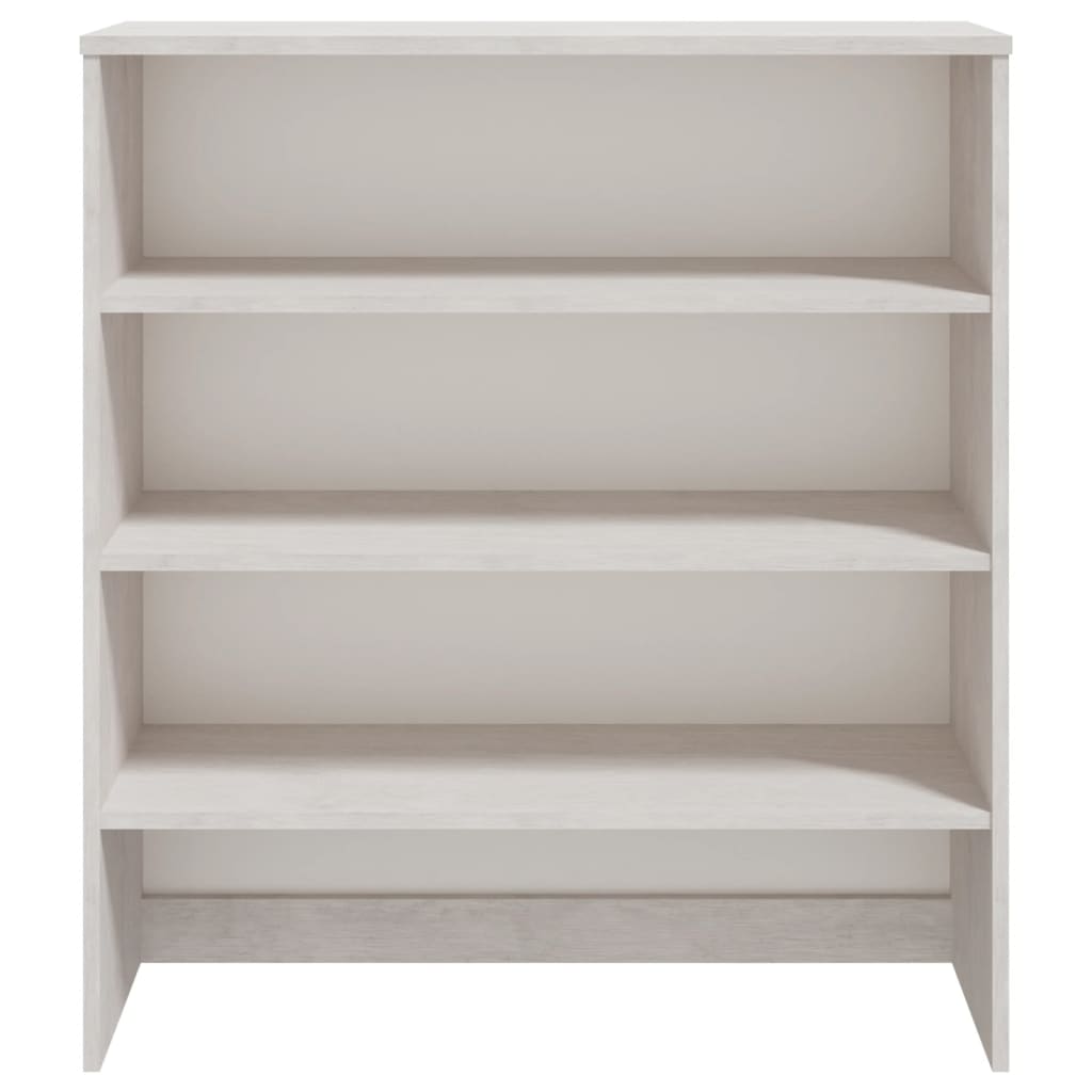 Πάνω Μέρος Ντουλαπιού HAMAR Λευκό 90x30x100 εκ. Μασίφ Πεύκο