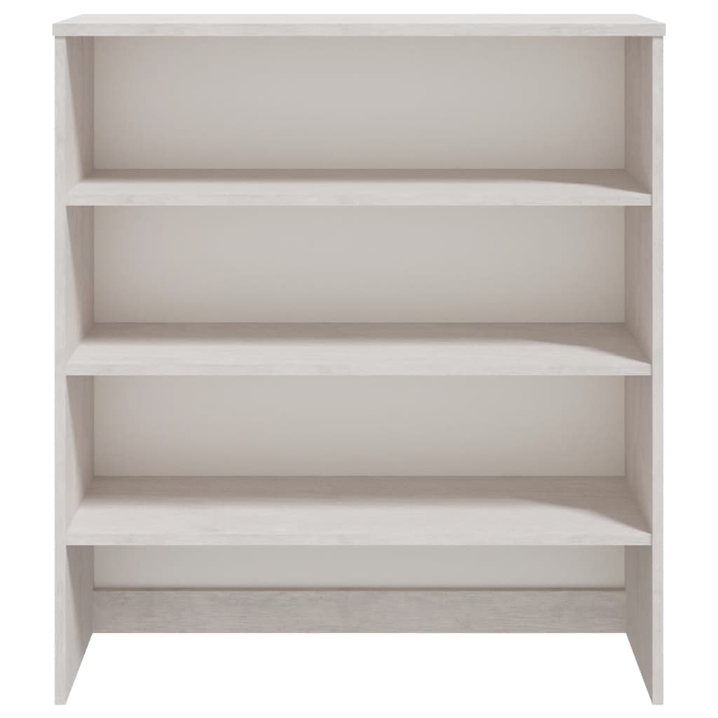 Πάνω Μέρος Ντουλαπιού HAMAR Λευκό 90x30x100 εκ. Μασίφ Πεύκο