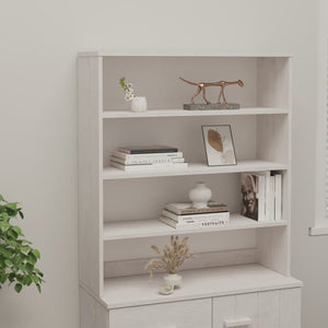 Πάνω Μέρος Ντουλαπιού HAMAR Λευκό 90x30x100 εκ. Μασίφ Πεύκο