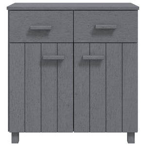 Ντουλάπι Αποθήκευσης Σκούρο Γκρι 79x40x80 εκ. Μασίφ Ξύλο Πεύκου