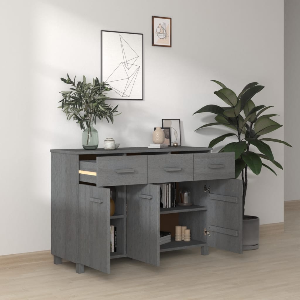 Συρταριέρα HAMAR Σκ. Γκρι 113 x 40 x 80εκ. Μασίφ Ξύλο Πεύκου
