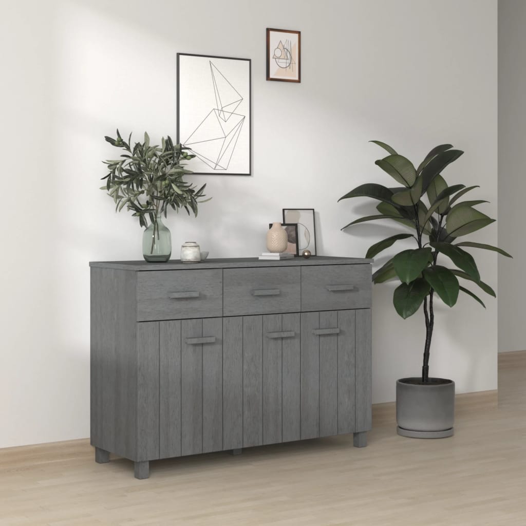 Συρταριέρα HAMAR Σκ. Γκρι 113 x 40 x 80εκ. Μασίφ Ξύλο Πεύκου