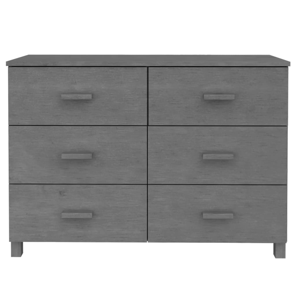 Συρταριέρα HAMAR Σκ. Γκρι 113 x 40 x 80εκ. Μασίφ Ξύλο Πεύκου