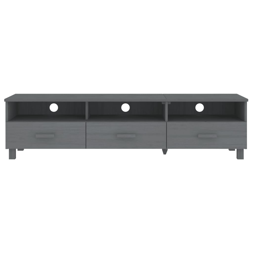Έπιπλο Τηλεόρασης HAMAR Σκ. Γκρι 158x40x40εκ. Μασίφ Ξύλο Πεύκου