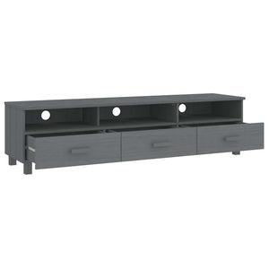 Έπιπλο Τηλεόρασης HAMAR Σκ. Γκρι 158x40x40εκ. Μασίφ Ξύλο Πεύκου