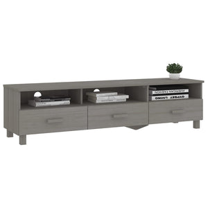 Έπιπλο Τηλεόρασης HAMAR Αν. Γκρι 158x40x40εκ. Μασίφ Ξύλο Πεύκου