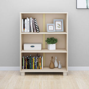 Βιβλιοθήκη HAMAR Καφέ Μελί 85 x 35 x 112 εκ. Μασίφ Ξύλο Πεύκου