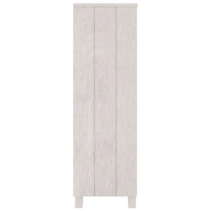 Βιβλιοθήκη HAMAR Λευκή 85 x 35 x 112 εκ. από Μασίφ Ξύλο Πεύκου