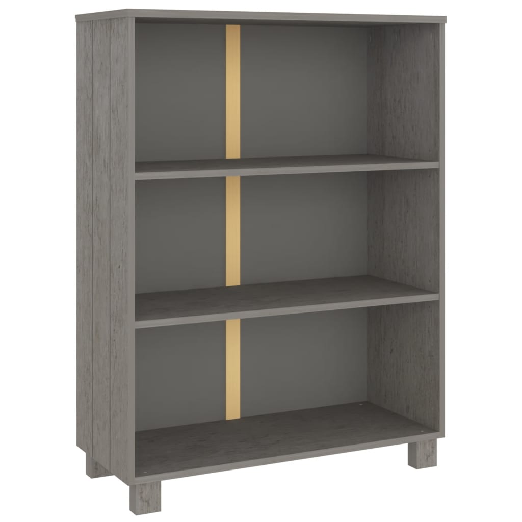 Βιβλιοθήκη HAMAR Αν. Γκρι 85 x 35 x 112 εκ. Μασίφ Ξύλο Πεύκου