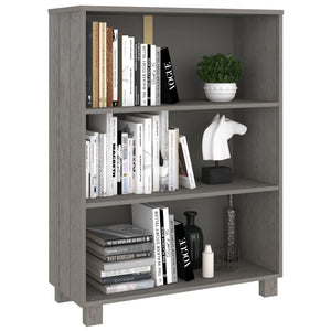 Βιβλιοθήκη HAMAR Αν. Γκρι 85 x 35 x 112 εκ. Μασίφ Ξύλο Πεύκου