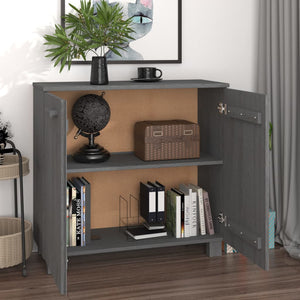 Ντουλάπι HAMAR Σκ. Γκρι 85 x 35 x 80 εκ. από Μασίφ Ξύλο Πεύκου
