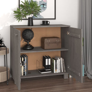 Ντουλάπι HAMAR Αν. Γκρι 85 x 35 x 80 εκ. από Μασίφ Ξύλο Πεύκου