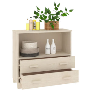 Ντουλάπι HAMAR Καφέ Μελί 85 x 35 x 80 εκ. Μασίφ Ξύλο Πεύκου