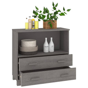 Ντουλάπι HAMAR Αν. Γκρι 85 x 35 x 80 εκ. από Μασίφ Ξύλο Πεύκου