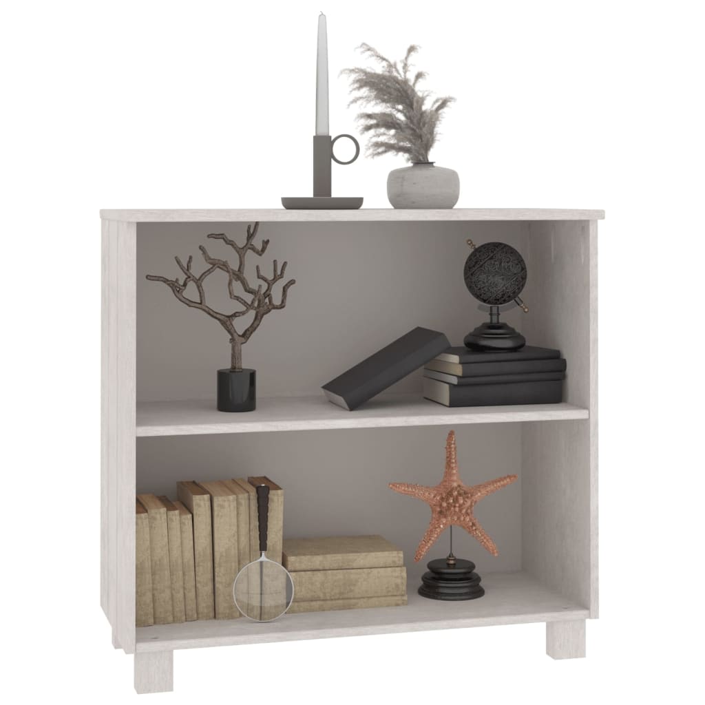 Ντουλάπι HAMAR Λευκό 85 x 35 x 80 εκ. από Μασίφ Ξύλο Πεύκου