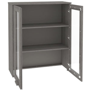 Πάνω Μέρος Ντουλαπιού HAMAR Αν. Γκρι 85x35x100 εκ. Μασίφ Πεύκο