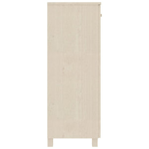 Παπουτσοθήκη HAMAR Καφέ Μελί 85x40x108 εκ. Μασίφ Ξύλο Πεύκου
