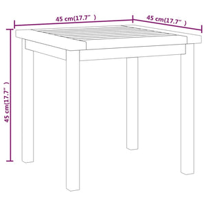 Τραπεζάκι Βοηθητικό 45 x 45 x 45 εκ. από Μασίφ Ξύλο Teak
