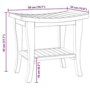 Τραπέζι Βοηθητικό Μπάνιου 50 x 35 x 45 εκ. από Μασίφ Ξύλο Teak - Pakobazaar