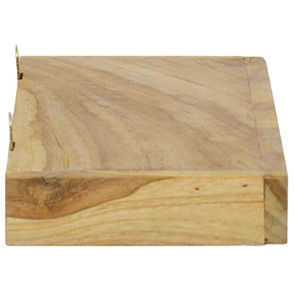 Ράφια Τοίχου 2 τεμ. 40 x 15 x 4 εκ. από Μασίφ Ξύλο Teak