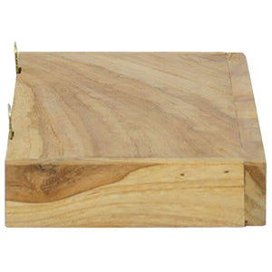 Ράφια Τοίχου 2 τεμ. 40 x 15 x 4 εκ. από Μασίφ Ξύλο Teak