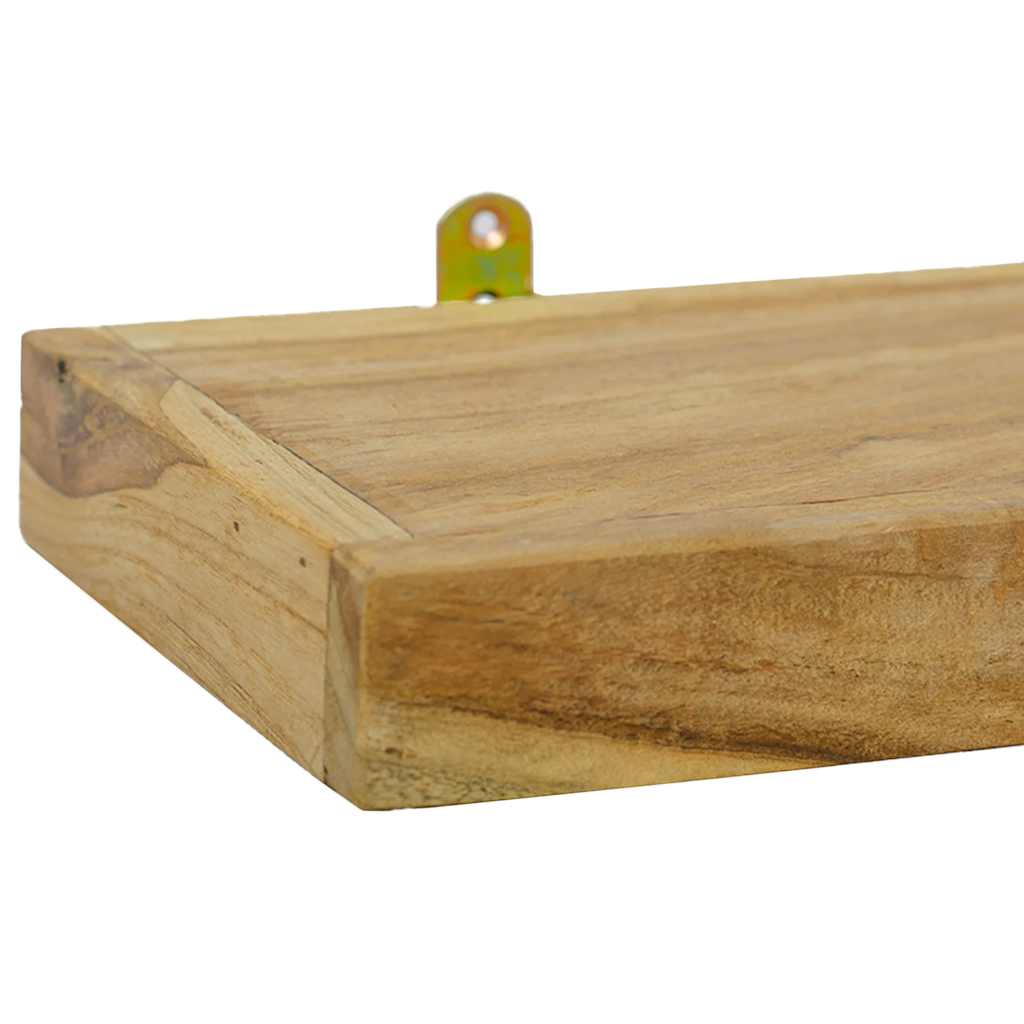 Ράφια Τοίχου 2 τεμ. 40 x 15 x 4 εκ. από Μασίφ Ξύλο Teak