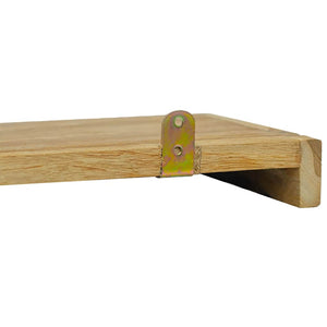 Ράφια Τοίχου 2 τεμ. 40 x 15 x 4 εκ. από Μασίφ Ξύλο Teak