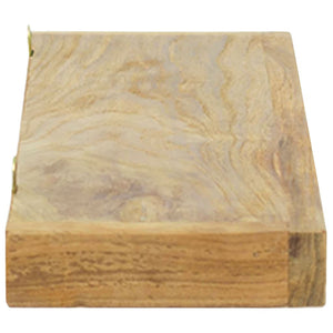 Ράφια Τοίχου 2 τεμ. 60 x 15 x 4 εκ. από Μασίφ Ξύλο Teak