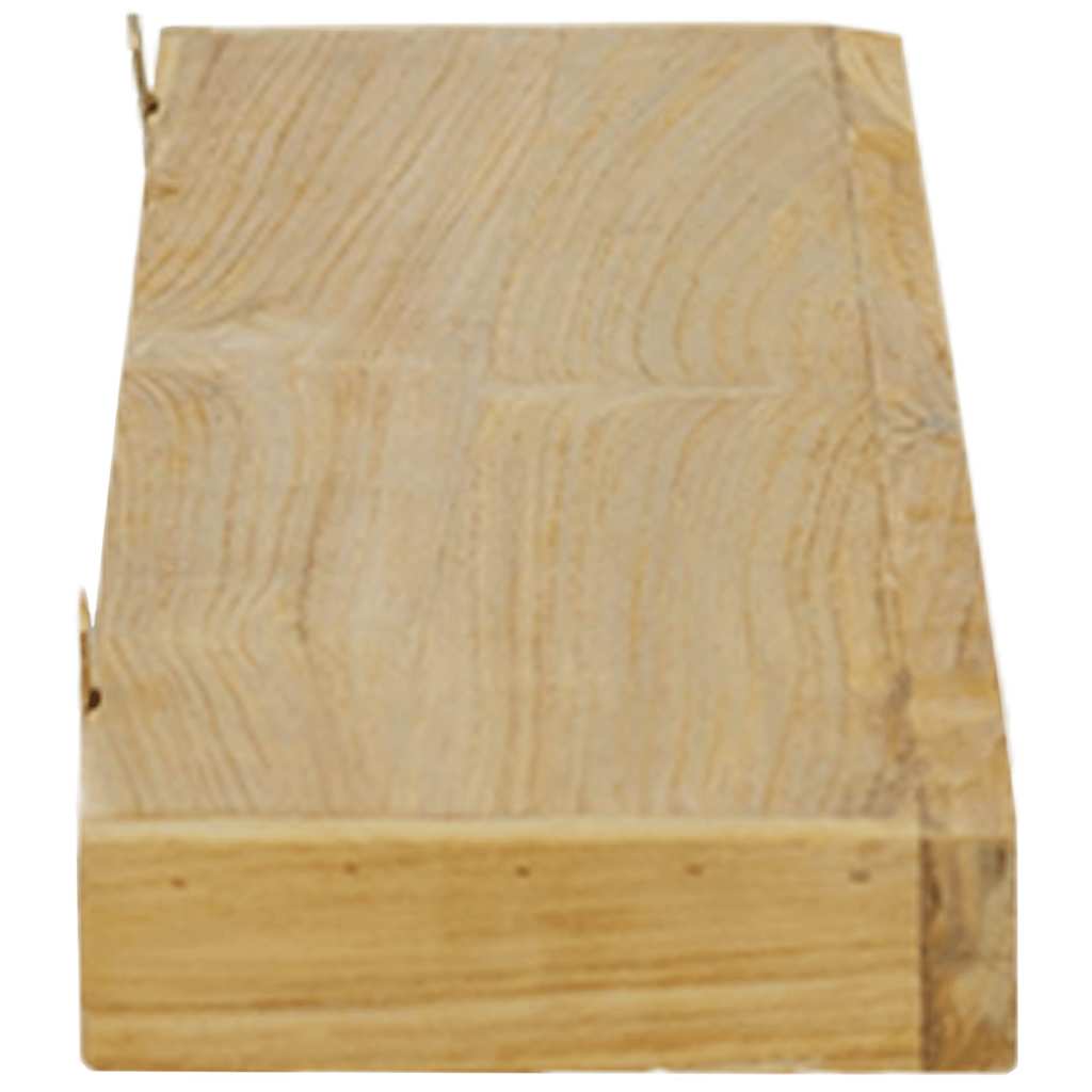 Ράφια Τοίχου 2 τεμ. 90 x 15 x 4 εκ. από Μασίφ Ξύλο Teak