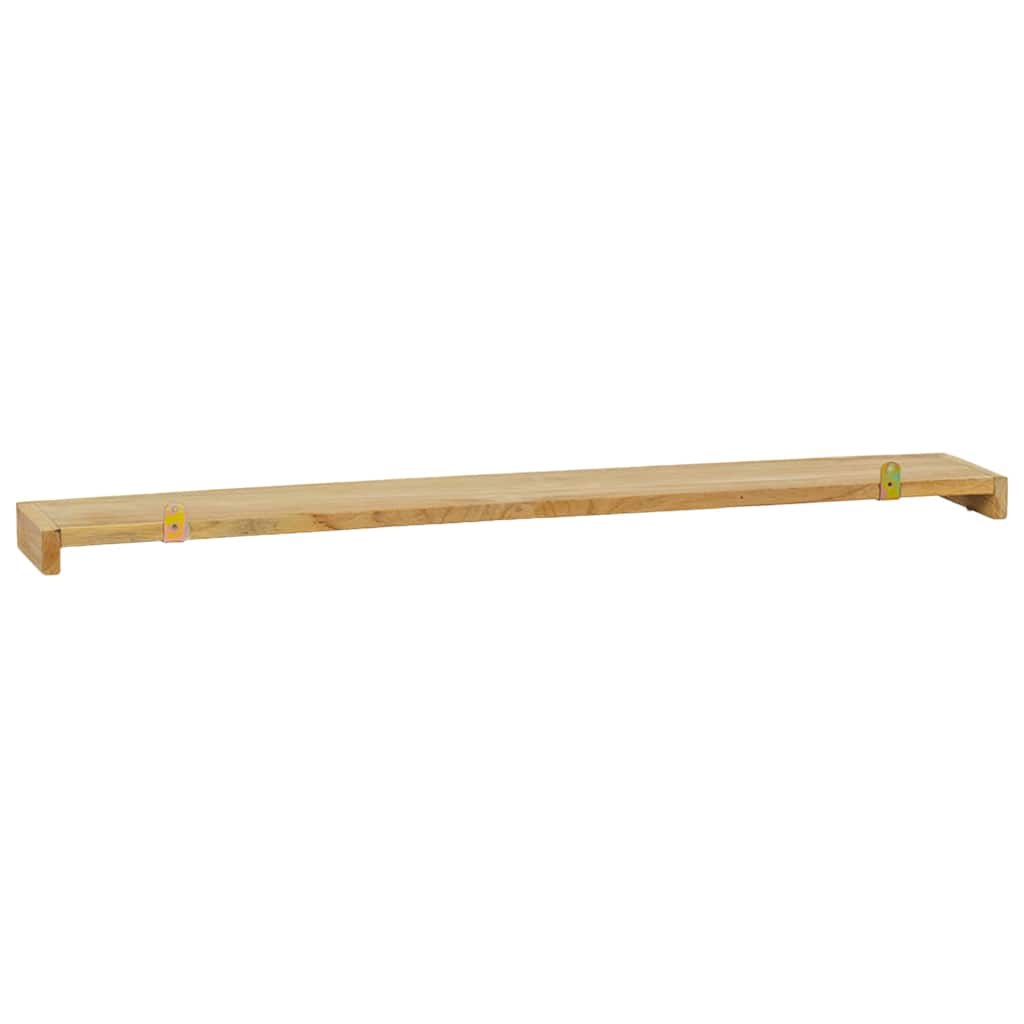 Ράφια Τοίχου 2 τεμ. 90 x 15 x 4 εκ. από Μασίφ Ξύλο Teak