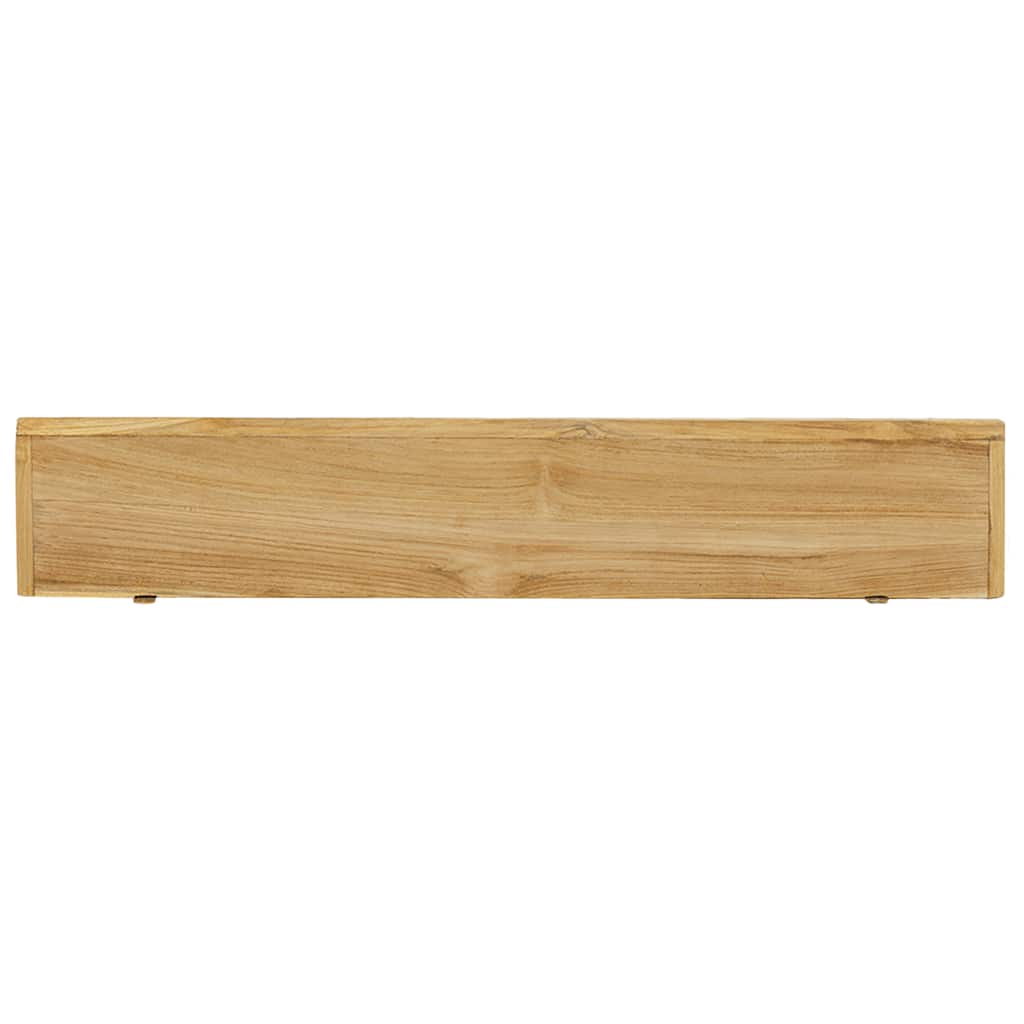 Ράφια Τοίχου 2 τεμ. 90 x 15 x 4 εκ. από Μασίφ Ξύλο Teak