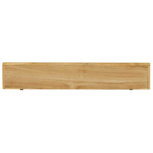 Ράφια Τοίχου 2 τεμ. 90 x 15 x 4 εκ. από Μασίφ Ξύλο Teak