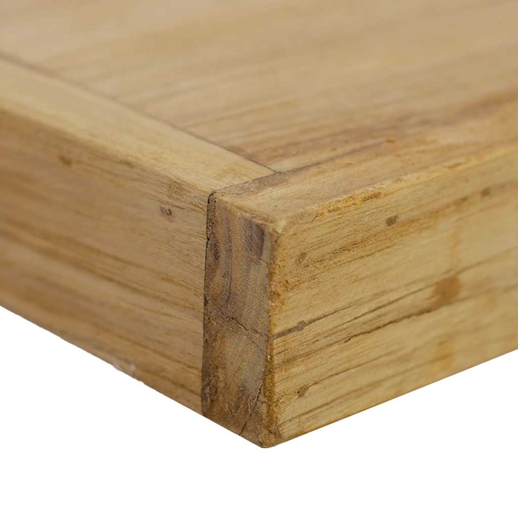 Ράφια Τοίχου 2 τεμ. 90 x 15 x 4 εκ. από Μασίφ Ξύλο Teak