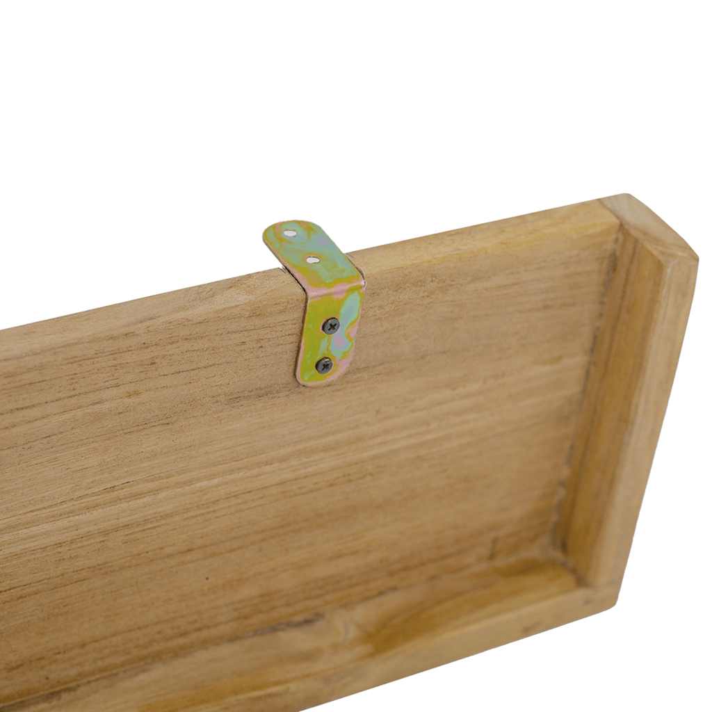 Ράφια Τοίχου 2 τεμ. 90 x 15 x 4 εκ. από Μασίφ Ξύλο Teak