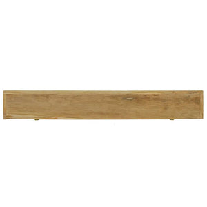 Ράφια Τοίχου 2 τεμ. 110 x 15 x 4 εκ. από Μασίφ Ξύλο Teak